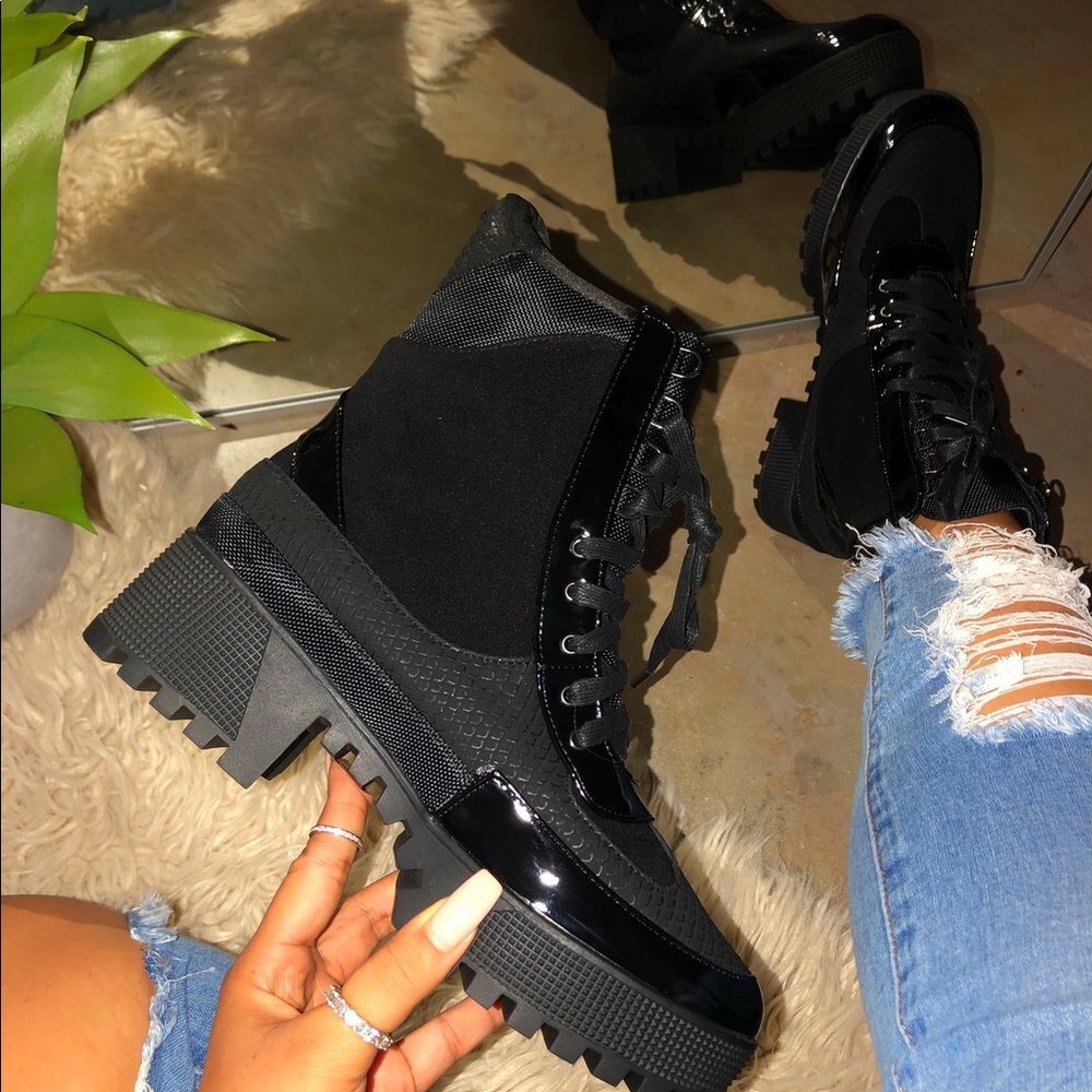 Lug sole boots